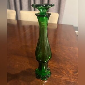 Vintage Avon Emerald Green Bud Vase Cologne Perfume Bottle